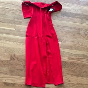 Lolita One Shoulder Red Dress